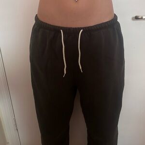 Brandy Melville Black Joggers with White Tie